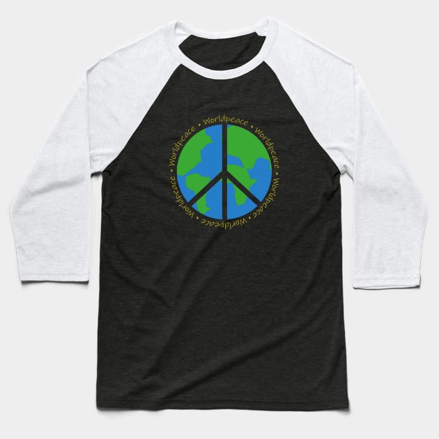 Worldpeace Baseball T-Shirt by Vick Debergh